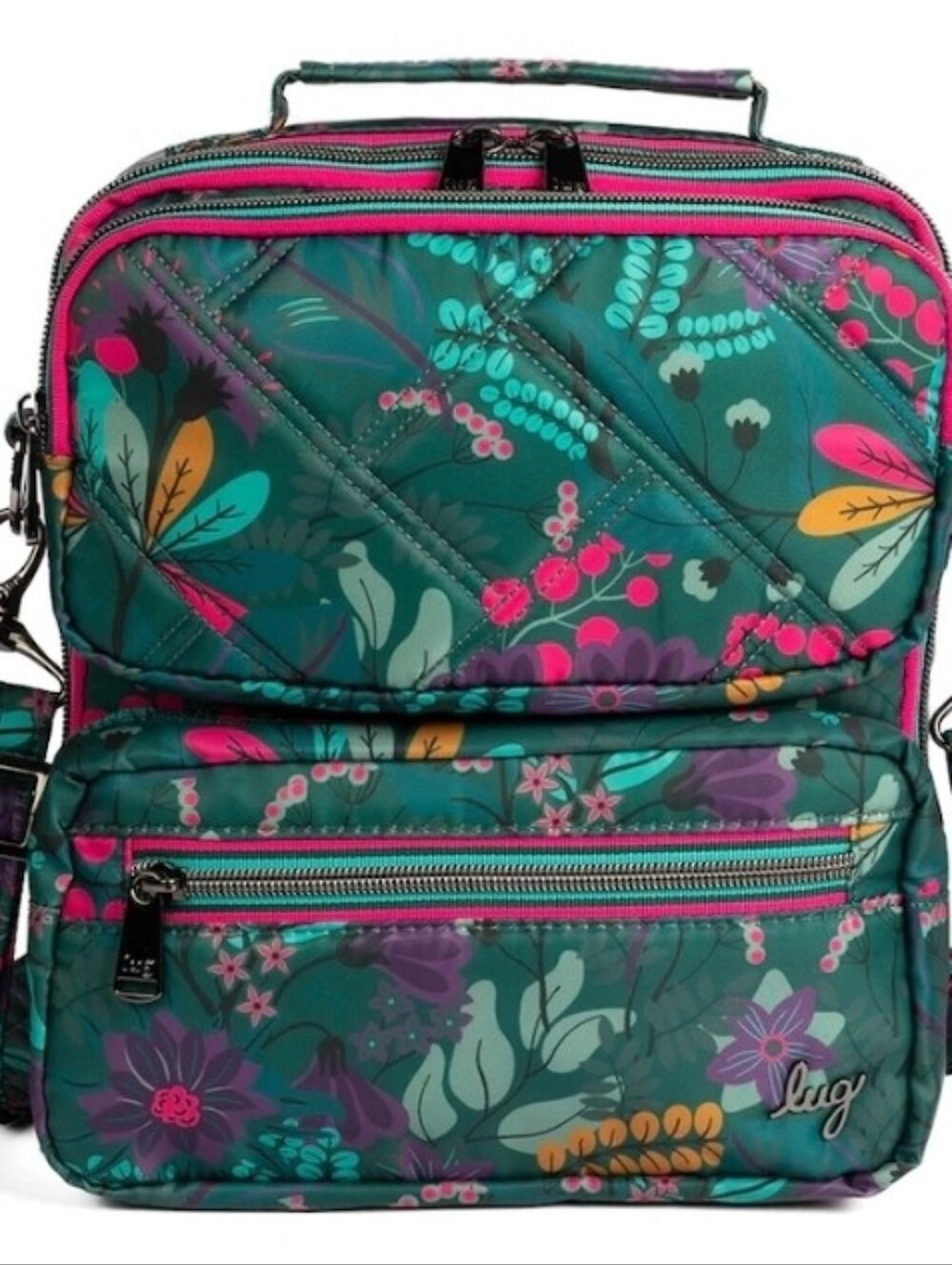 LUG Wrangler "Evermore Flora" Floral Quilted Crossbody
